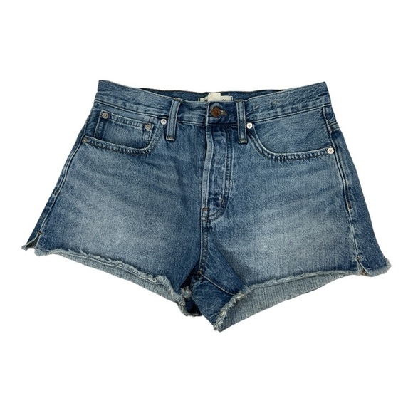 Madewell relaxed denim shorts mid rise size 25 Cotton 100% button fly oversized - Picture 4 of 10